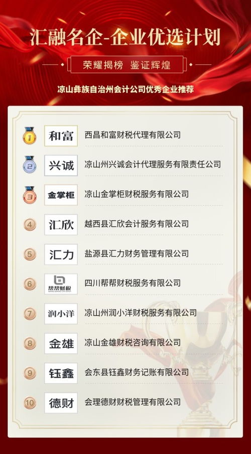 凉山彝族自治州会计公司优秀企业推荐